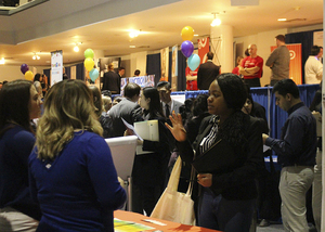 Syracuse University students attending a career fair at the Martin J. Whitman School of Management on Tuesday. Employers are increasingly looking at job candidate's soft skills, opposed to technical skills. 