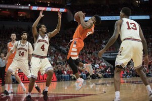 John Gillon was the hero on Wednesday night, but he and the rest of the SU offense struggled against Louisville on Sunday. 