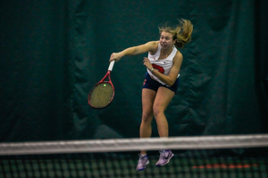 In a back-and-forth doubles contest that went to a tiebreaker, Polina Kozyreva delivered the match-winning serve to propel SU to a 4-0 victory.