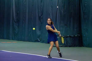 Ines Fonte (Pictured) and Polina Kozyreva dropped their first doubles match of the season against Clemson Friday, but Syracuse came out with the win.
